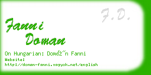 fanni doman business card